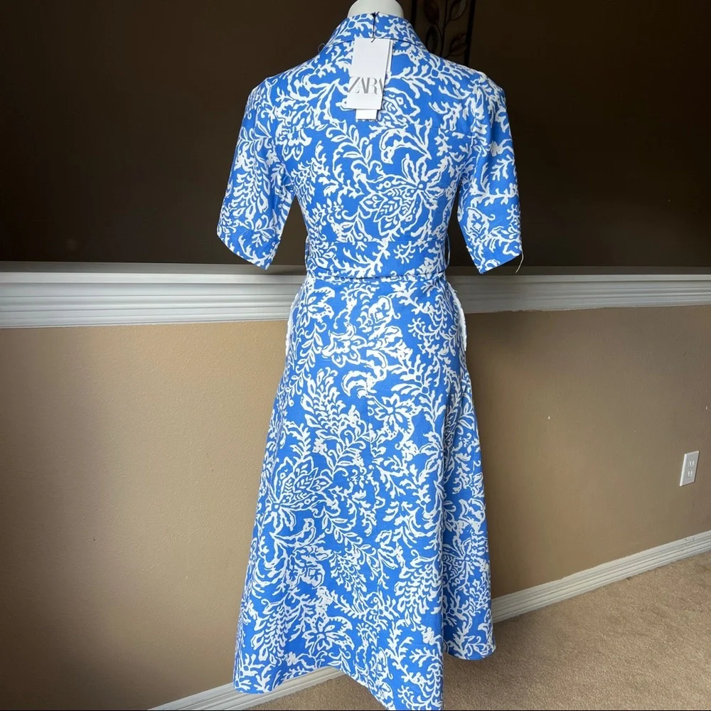 ZARA LINEN BLEND PRINTED SHIRTDRESS | 8127/343 |_2